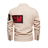 Men's Trendy Motorcycle Jacket Colorblock Pu